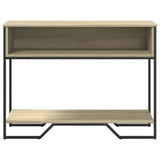vidaXL Wandtafel 100x35x74,5 cm bewerkt hout zwart