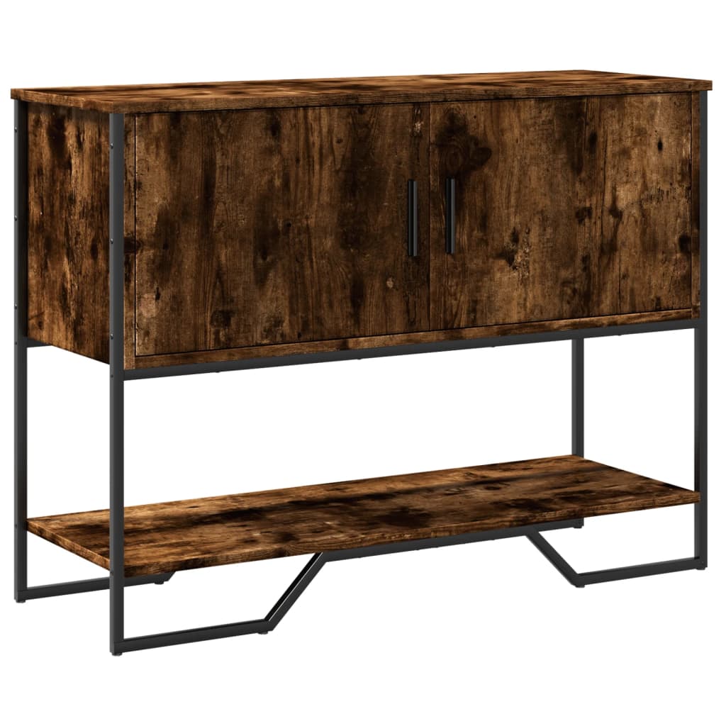 vidaXL Console Table 100x35x74.5 cm Engineered Wood Smoked Oak
