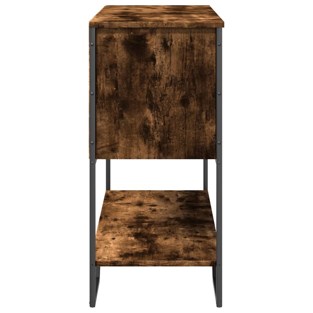 vidaXL Console Table 100x35x74.5 cm Engineered Wood Smoked Oak