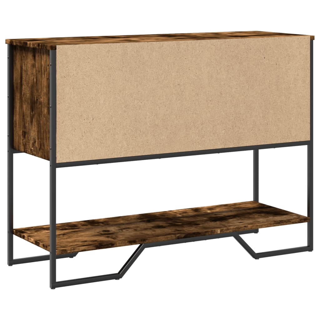vidaXL Console Table 100x35x74.5 cm Engineered Wood Smoked Oak
