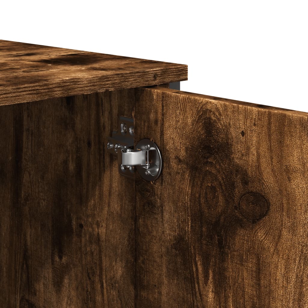vidaXL Console Table 100x35x74.5 cm Engineered Wood Smoked Oak