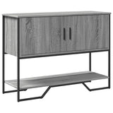 vidaXL Console Table 100x35x74.5 cm Engineered Wood Smoked Oak