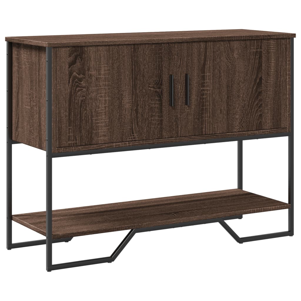 vidaXL Console Table 100x35x74.5 cm Engineered Wood Smoked Oak