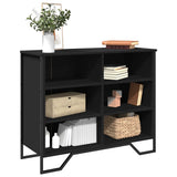vidaXL Dressoir 91x35,5x74,5 cm bewerkt hout zwart
