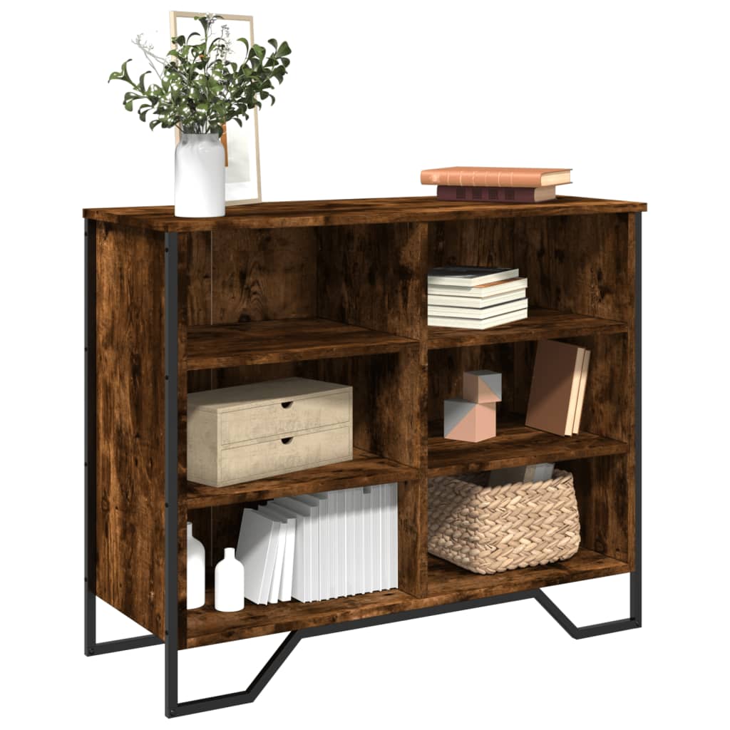 vidaXL Dressoir 91x35,5x74,5 cm bewerkt hout zwart