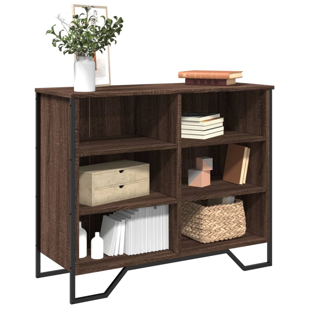 vidaXL Dressoir 91x35,5x74,5 cm bewerkt hout zwart