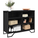 vidaXL Dressoir 91x35,5x74,5 cm bewerkt hout zwart