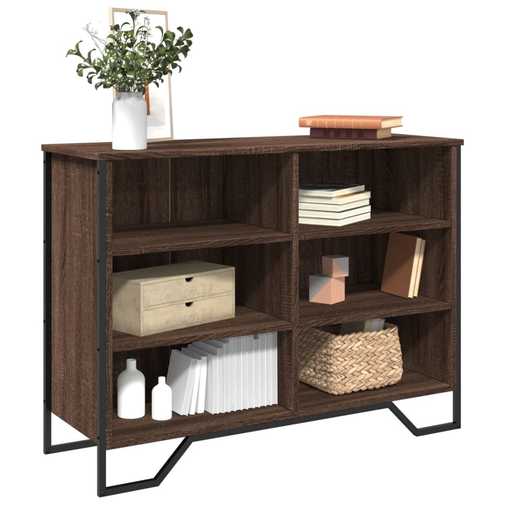 vidaXL Dressoir 91x35,5x74,5 cm bewerkt hout zwart