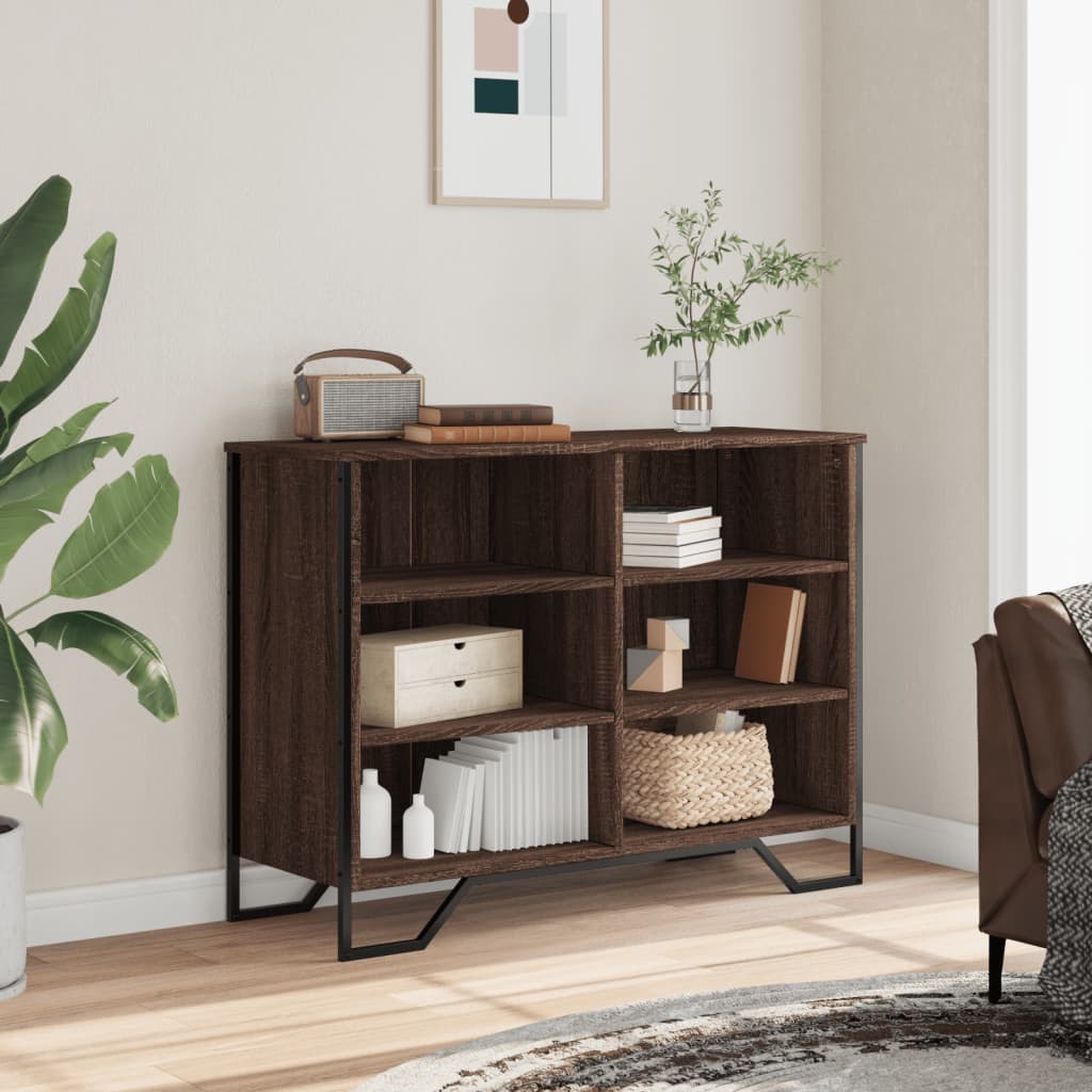 vidaXL Dressoir 91x35,5x74,5 cm bewerkt hout zwart