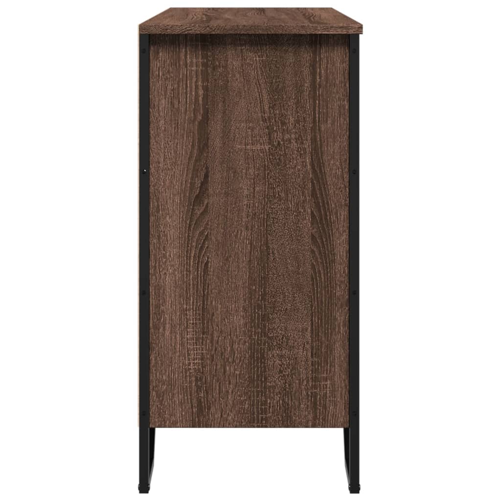 vidaXL Dressoir 91x35,5x74,5 cm bewerkt hout zwart