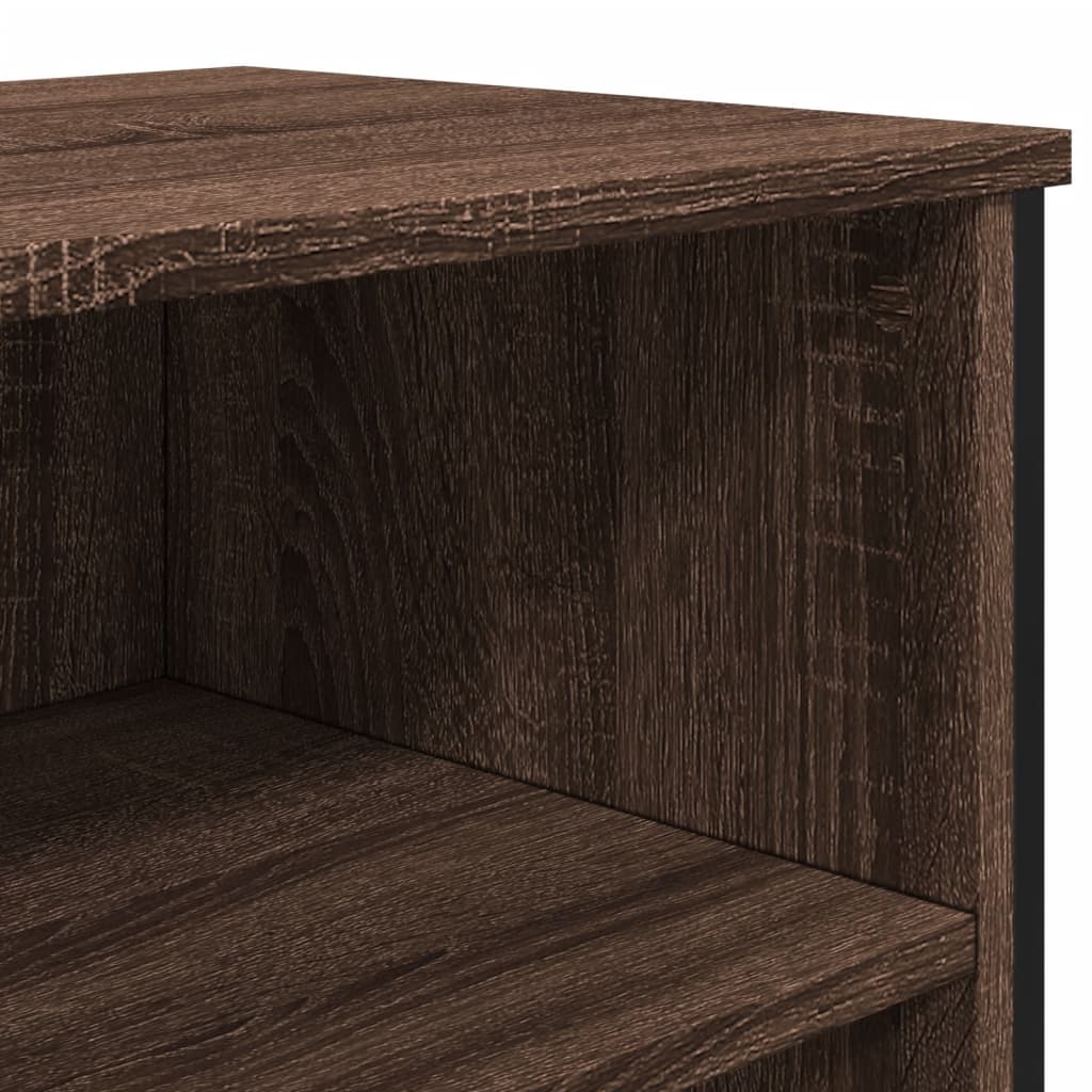vidaXL Dressoir 91x35,5x74,5 cm bewerkt hout zwart