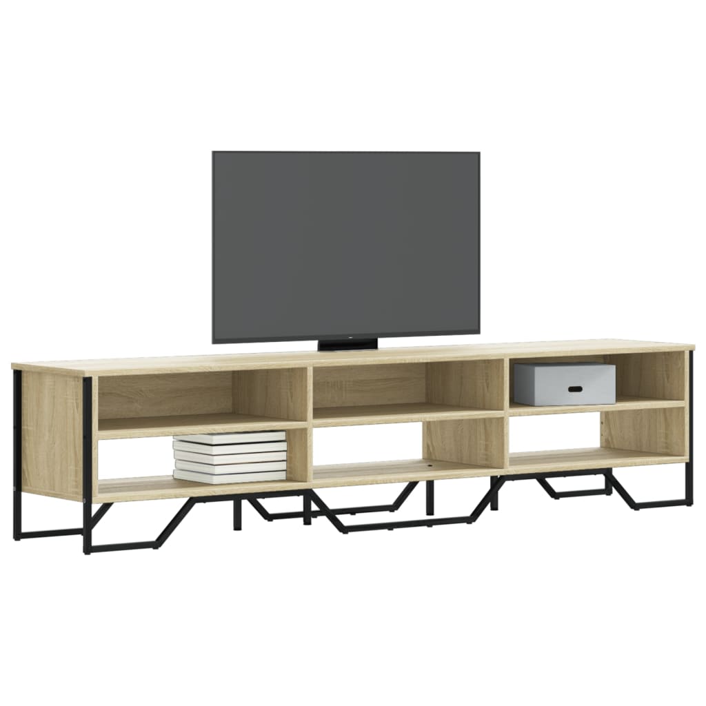 vidaXL TV Cabinet 122x34x41 cm Engineered Wood Black