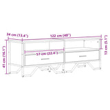 vidaXL Tv-meubel 122x34x41 cm bewerkt hout zwart