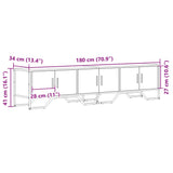 vidaXL Tv-meubel 180x34x41 cm bewerkt hout sonoma eikenkleurig