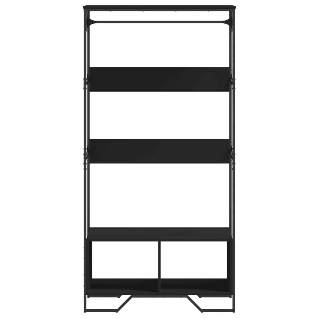 vidaXL Kledingkast 90x50x180 cm bewerkt hout zwart