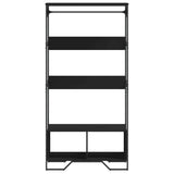 vidaXL Kledingkast 90x50x180 cm bewerkt hout zwart