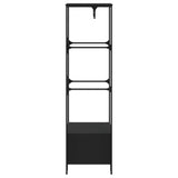 vidaXL Kledingkast 90x50x180 cm bewerkt hout zwart