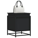 vidaXL Storage Box with Lid 40x40x51.5 cm Engineered Wood Black