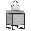 vidaXL Storage Box with Lid 40x40x51.5 cm Engineered Wood Black