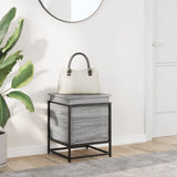 vidaXL Storage Box with Lid 40x40x51.5 cm Engineered Wood Black