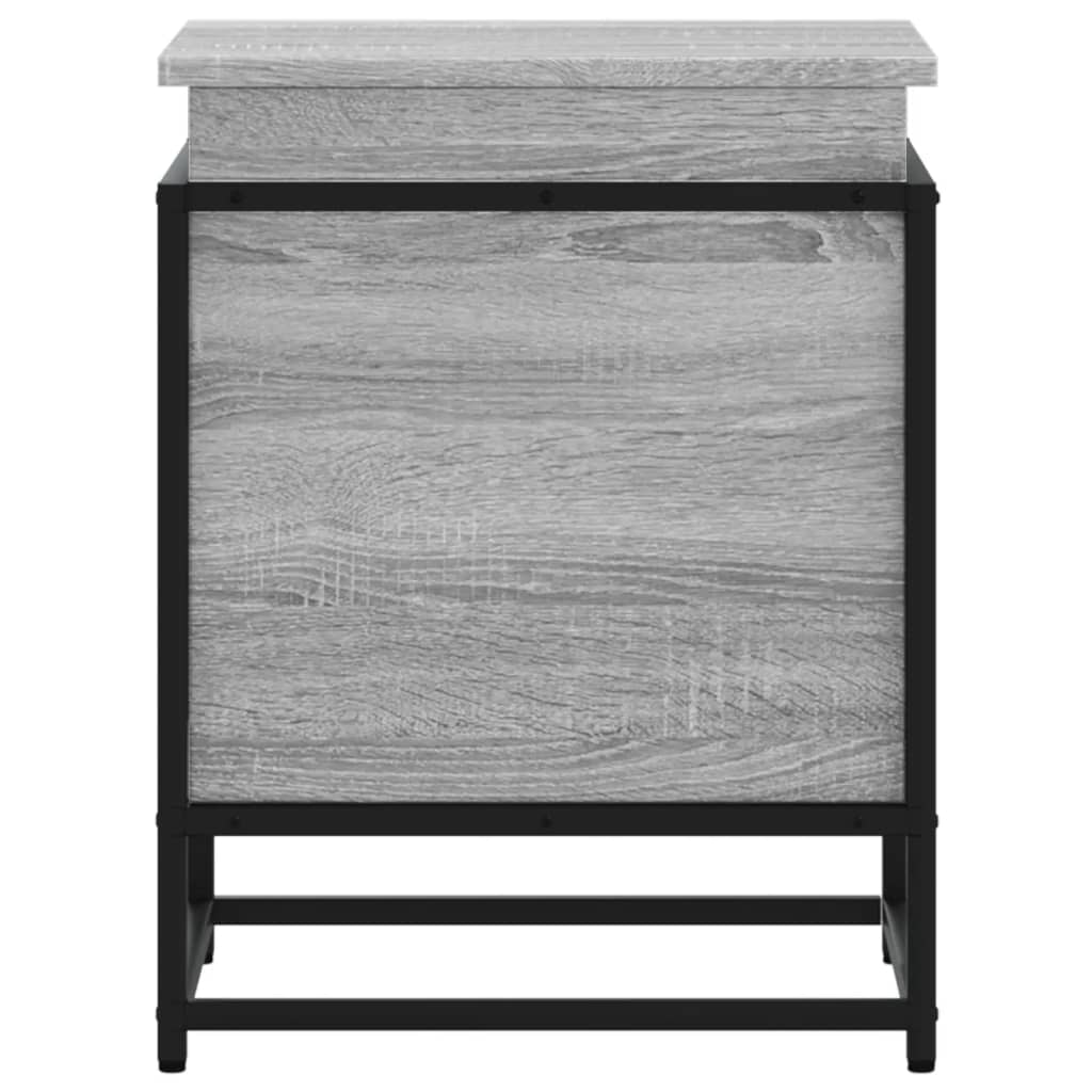 vidaXL Storage Box with Lid 40x40x51.5 cm Engineered Wood Black