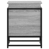vidaXL Storage Box with Lid 40x40x51.5 cm Engineered Wood Black