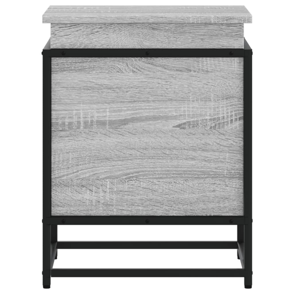 vidaXL Storage Box with Lid 40x40x51.5 cm Engineered Wood Black