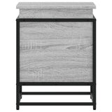 vidaXL Storage Box with Lid 40x40x51.5 cm Engineered Wood Black
