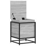 vidaXL Storage Box with Lid 40x40x51.5 cm Engineered Wood Black