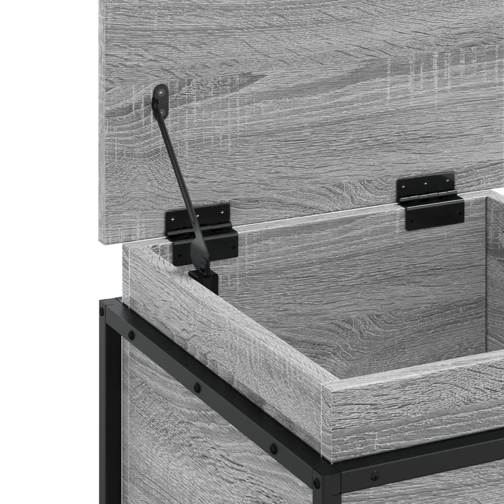 vidaXL Storage Box with Lid 40x40x51.5 cm Engineered Wood Black