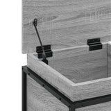vidaXL Storage Box with Lid 40x40x51.5 cm Engineered Wood Black