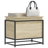 vidaXL Storage Box with Lid 40x40x51.5 cm Engineered Wood Black