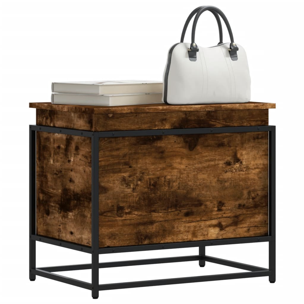 vidaXL Storage Box with Lid 40x40x51.5 cm Engineered Wood Black