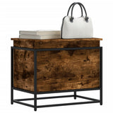 vidaXL Storage Box with Lid 40x40x51.5 cm Engineered Wood Black