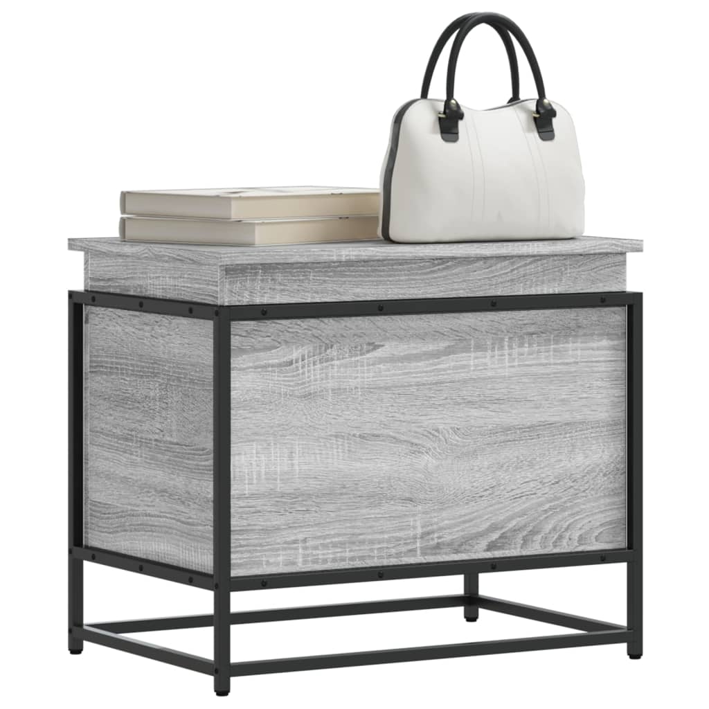 vidaXL Storage Box with Lid 40x40x51.5 cm Engineered Wood Black