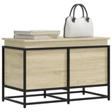 vidaXL Storage Box with Lid 40x40x51.5 cm Engineered Wood Black