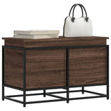 vidaXL Storage Box with Lid 40x40x51.5 cm Engineered Wood Black