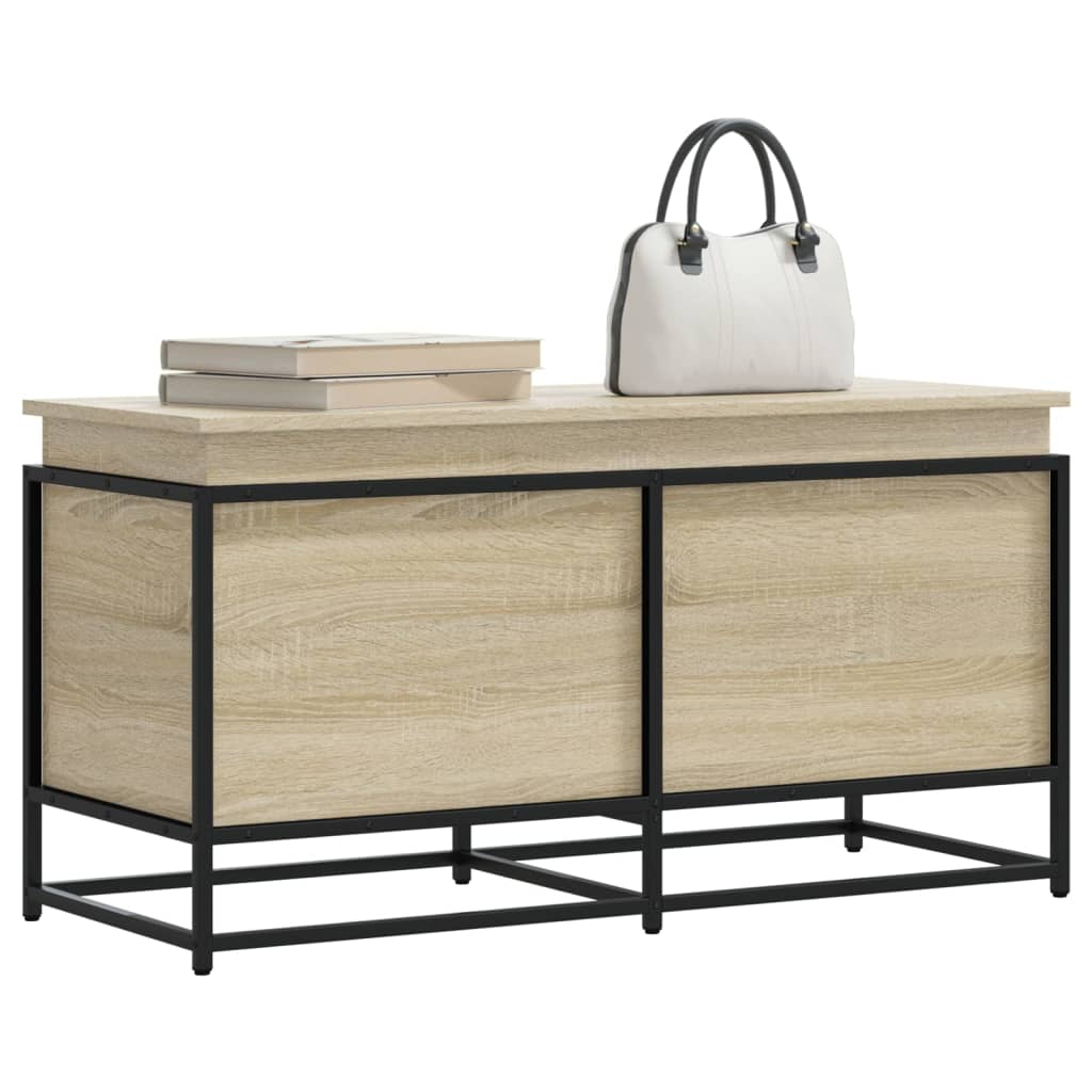 vidaXL Storage Box with Lid 40x40x51.5 cm Engineered Wood Black