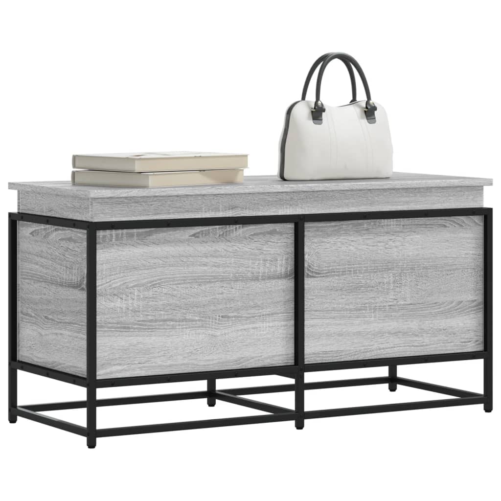 vidaXL Storage Box with Lid 40x40x51.5 cm Engineered Wood Black