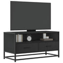 vidaXL Tv-meubel 80x34,5x40 cm bewerkt hout en metaal zwart