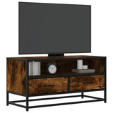 vidaXL Tv-meubel 80x34,5x40 cm bewerkt hout en metaal zwart