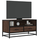 vidaXL Tv-meubel 80x34,5x40 cm bewerkt hout en metaal zwart