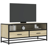 vidaXL Tv-meubel 80x34,5x40 cm bewerkt hout en metaal zwart
