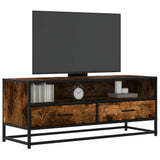 vidaXL Tv-meubel 80x34,5x40 cm bewerkt hout en metaal zwart