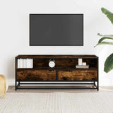 vidaXL Tv-meubel 80x34,5x40 cm bewerkt hout en metaal zwart
