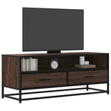 vidaXL Tv-meubel 80x34,5x40 cm bewerkt hout en metaal zwart