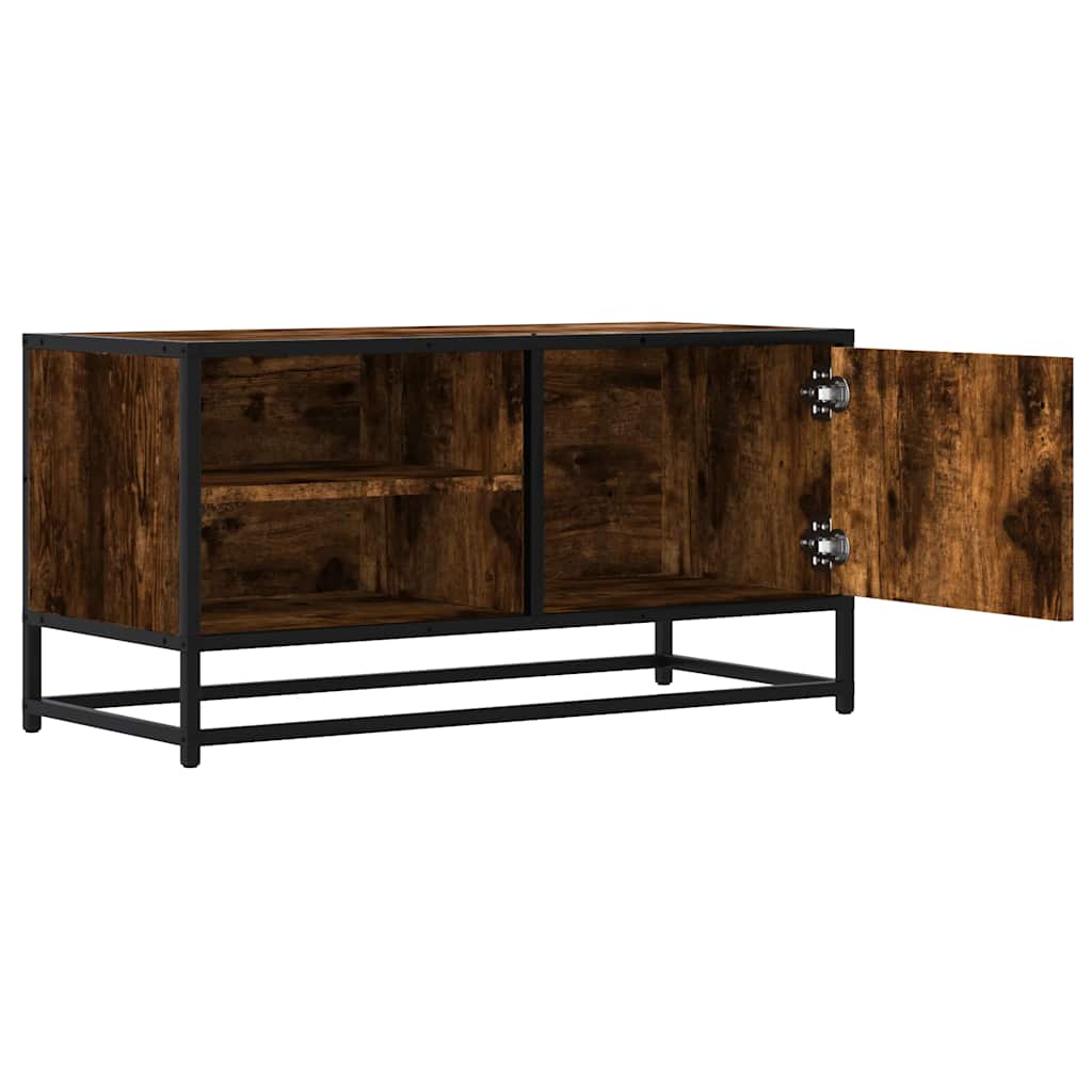 vidaXL TV cabinet 80x34.5x40 cm engineered wood and metal black