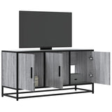 vidaXL Tv-meubel 100x35x50 cm bewerkt hout en metaal zwart