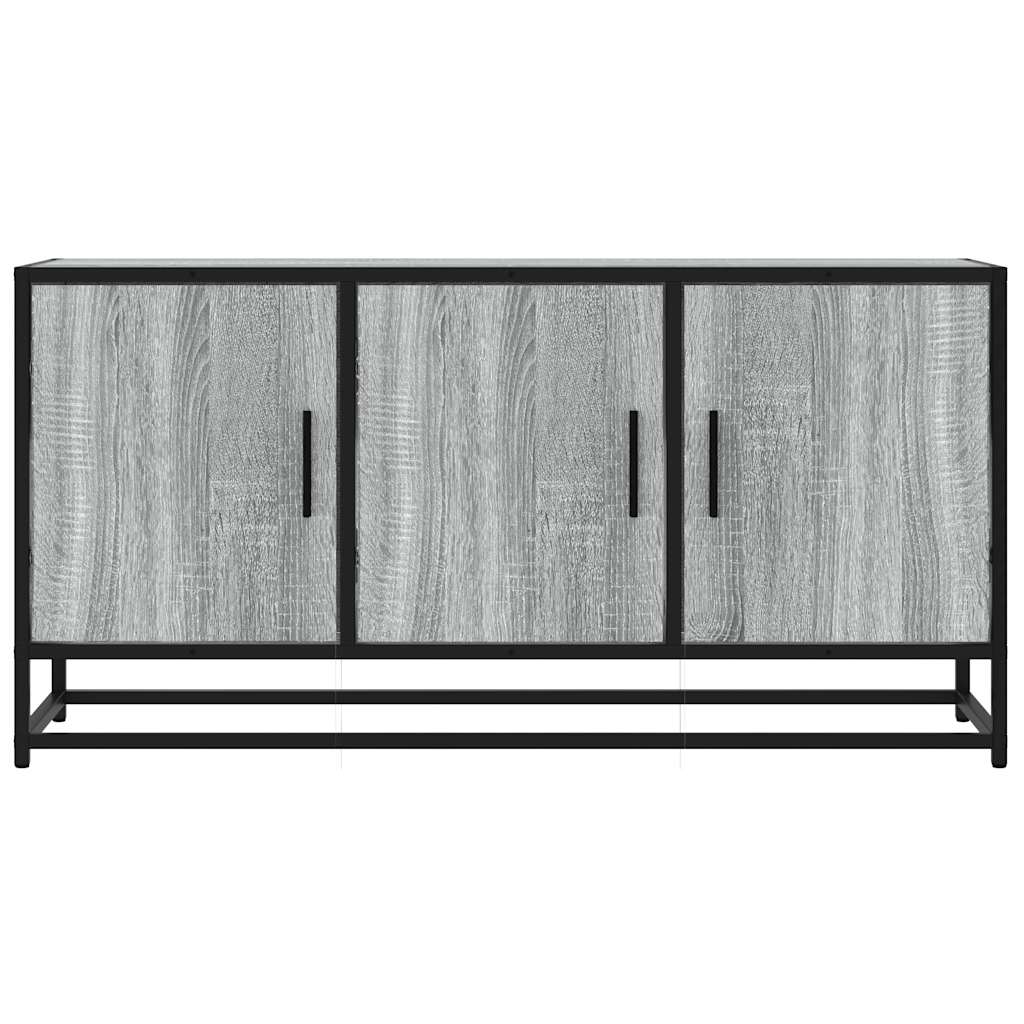vidaXL Tv-meubel 100x35x50 cm bewerkt hout en metaal zwart