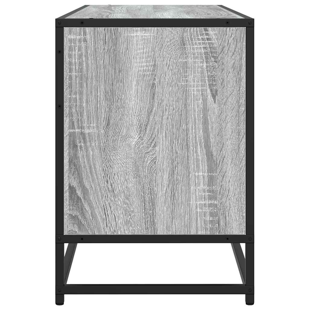 vidaXL Tv-meubel 100x35x50 cm bewerkt hout en metaal zwart